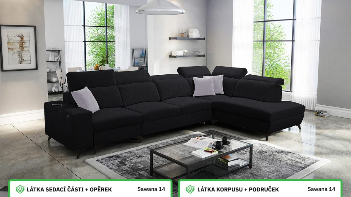 Rohová sedací souprava BARTON XI MIX Barevné provedení