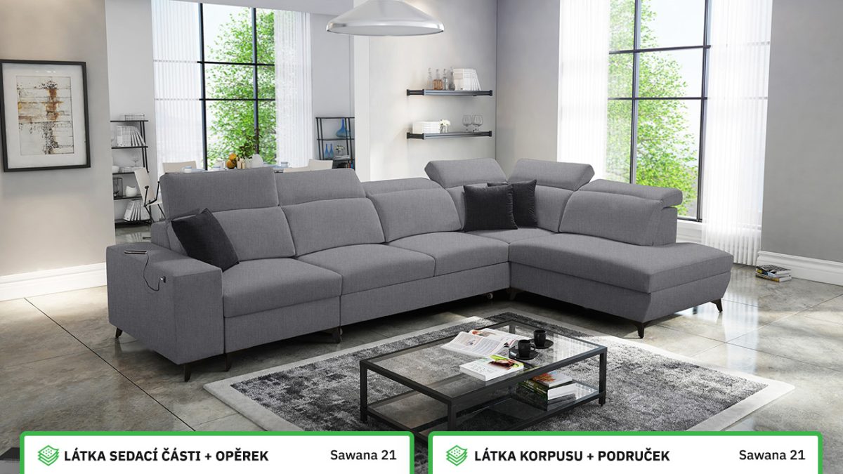 Rohová sedací souprava BARTON XI MIX Barevné provedení