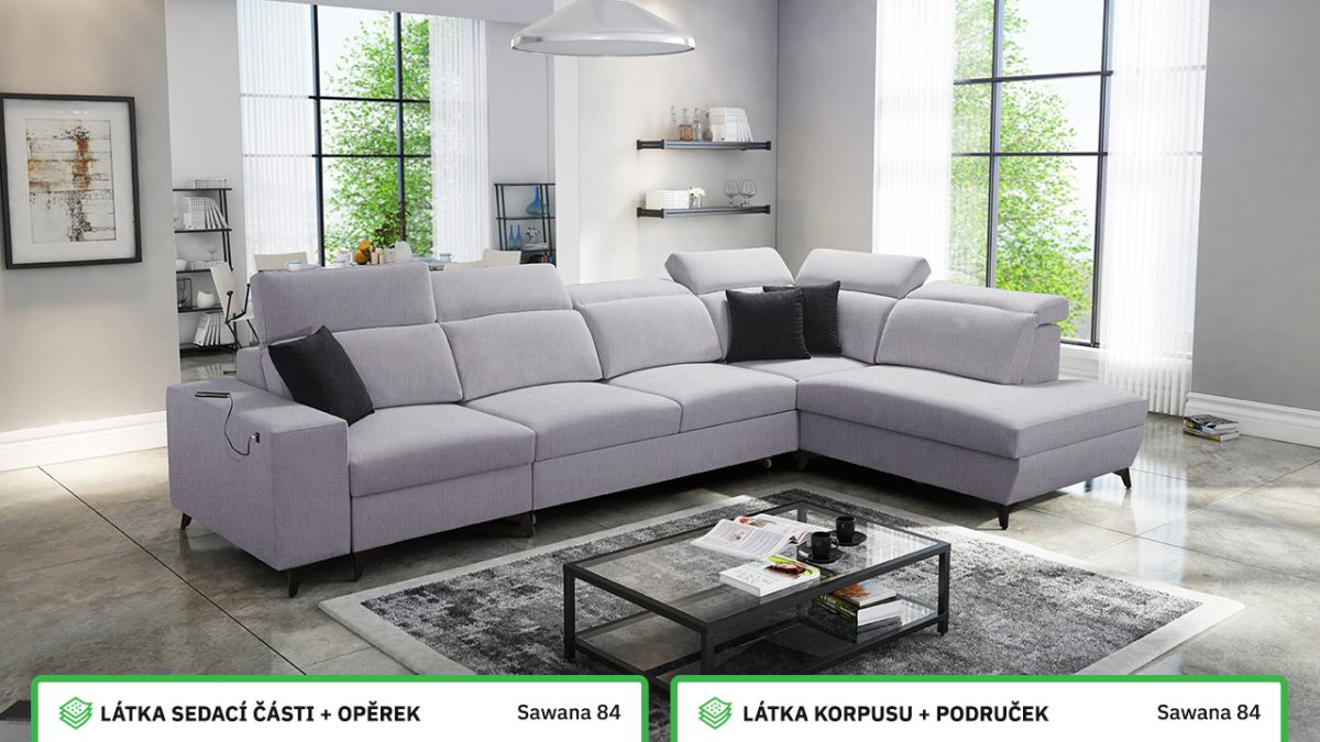 Rohová sedací souprava BARTON XI MIX Barevné provedení