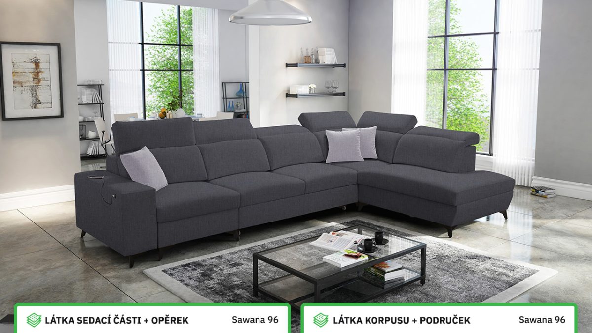 Rohová sedací souprava BARTON XI MIX Barevné provedení